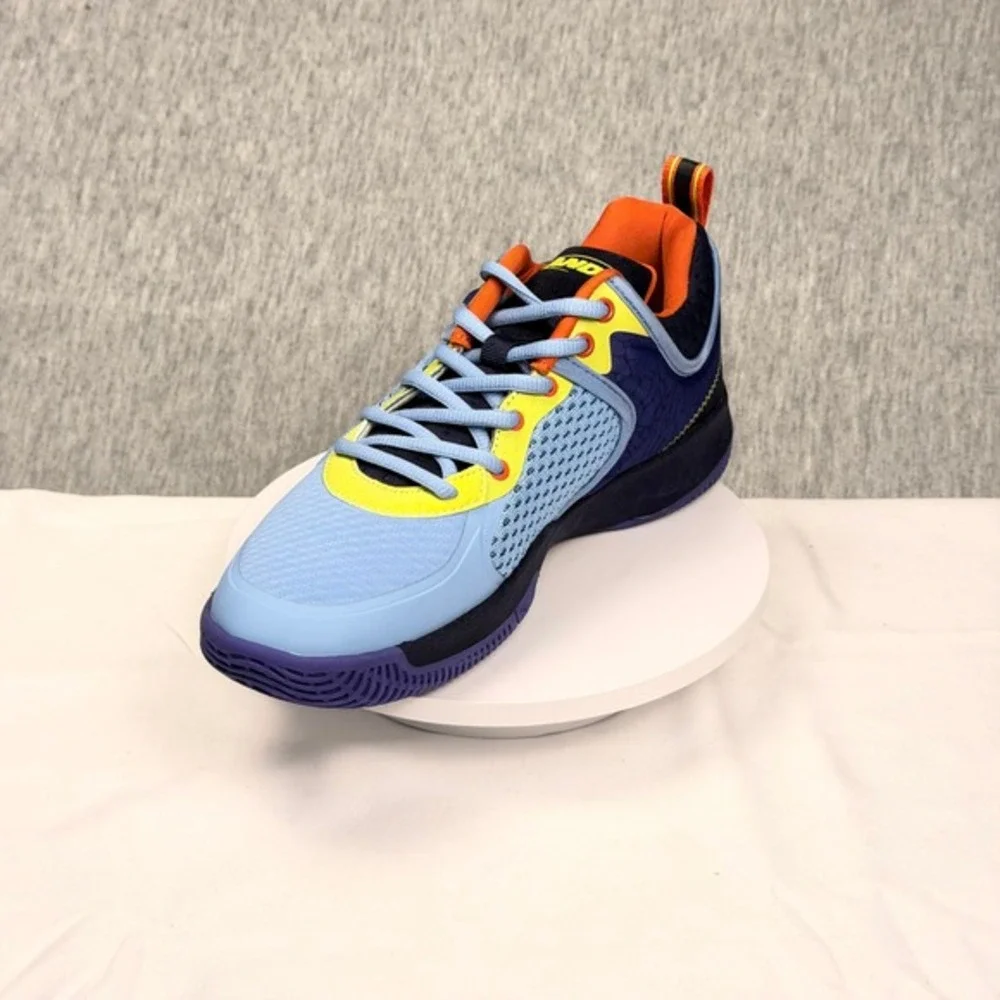 AND1 Delta‎ TPR Basketball Shoes Blue Purple Orange AD90202MLDU Mens Size 8 NEW